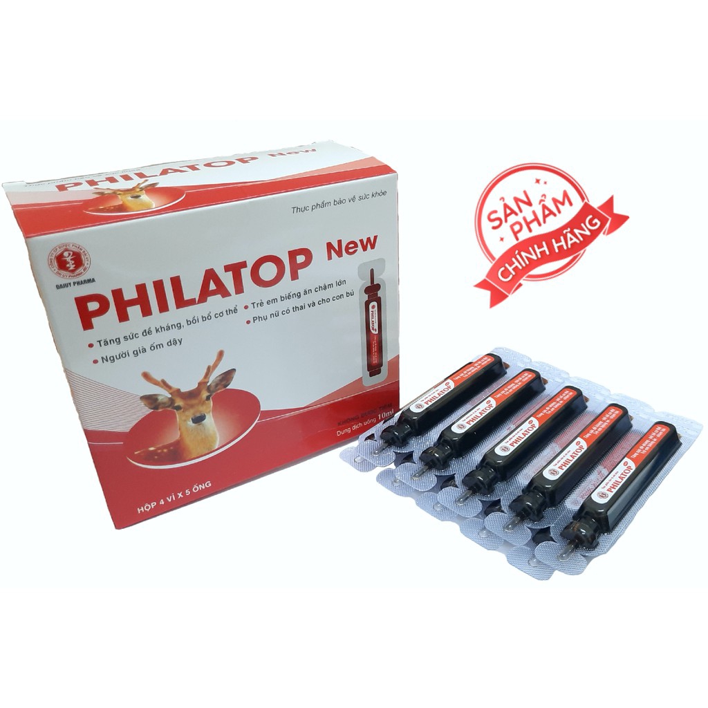 Philatop New - Bổ Sung đạm, các acxit amin - Giup cho trẻ biếng ăn (hộp 20 ống)