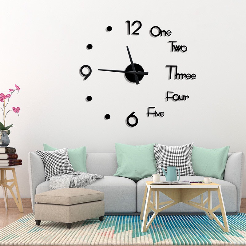 Đồng Hồ Dán Tường , Đồng Hồ Treo Tường 3D Sang Trọng - Đồng Hồ Trang Trí Nghệ thuật - Thiết Kế Đơn Giản Độc Đáo - Đảm Bảo Chất Lượng