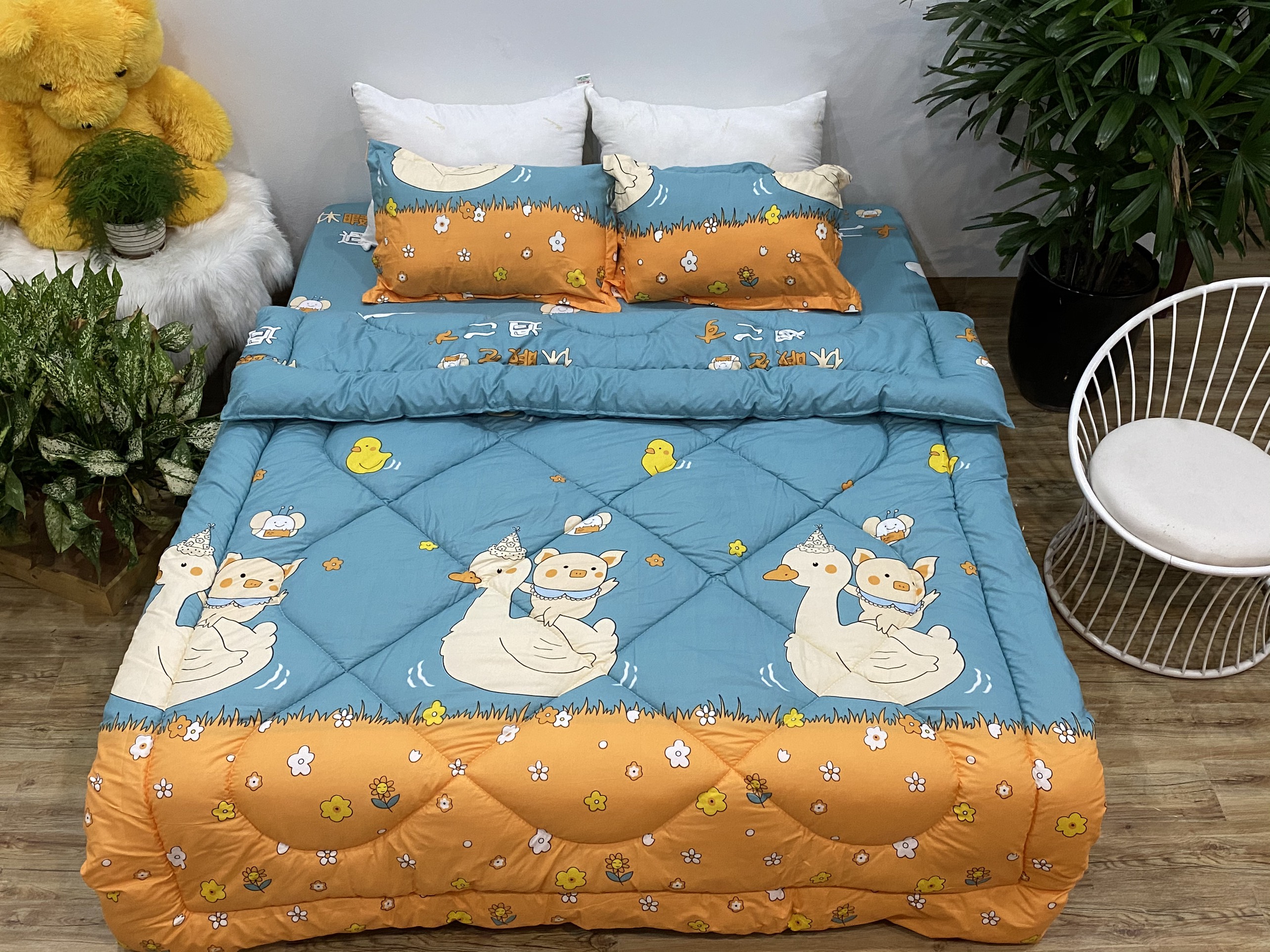 Set ga gối mẫu vịt lợn p35