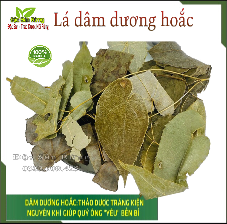 ( 200g ) Lá Dâm Dương Hoắc khô - Bổ Thận Dương, Tăng Sinh Lý