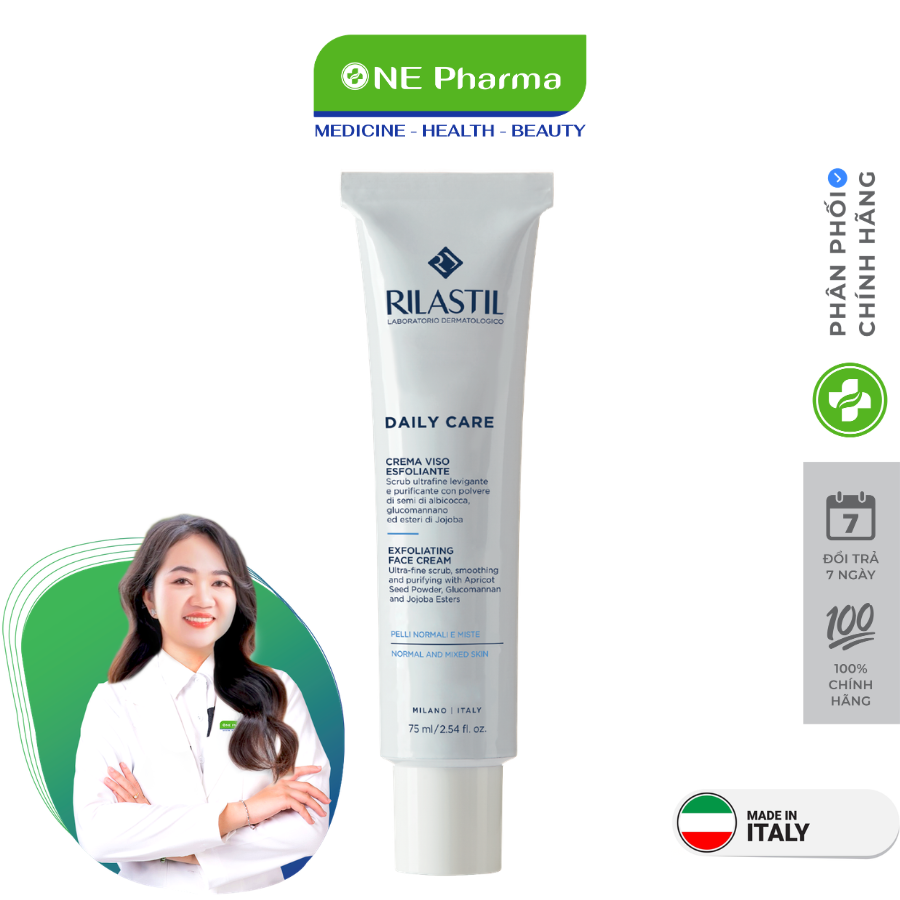 Kem Tẩy Da Chết Rilastil Daily Care Exfoliating Face Cream Giúp Làm Sạch Sâu - 75ml