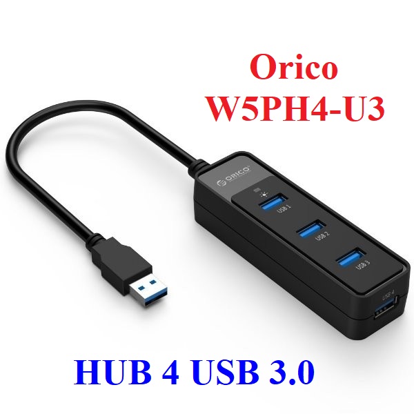 Bộ chia 4 cổng usb 3.0 cao cấp orico w5ph4-u3 - hub 4 usb 3.0 orico w5ph4-u3