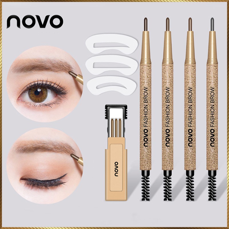 Bộ chì kẻ lông mày 3in1 Novo kèm 3 lõi phụ CN45