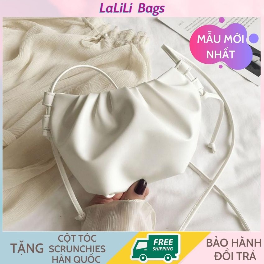 Túi xách nữ - TẶNG KÈM CỘT TÓC Scrunchies Hologram - Túi đeo chéo LALILI BAGS Túi nữ thời trang da PU cao cấp phong cách Hàn Quốc