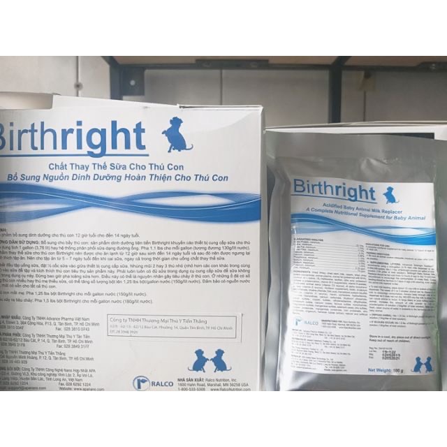 [HCM]SỮA BỘT CHO CHÓ MÈO CON BIRTHRIGHT