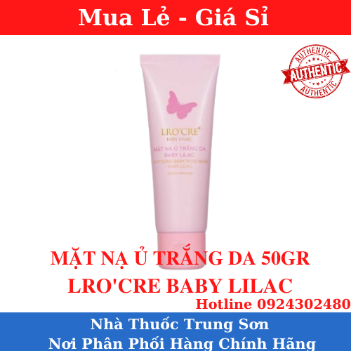 Mặt nạ ủ trắng da lrocre baby lilac 50gr + vòng tay may mắn- ts02