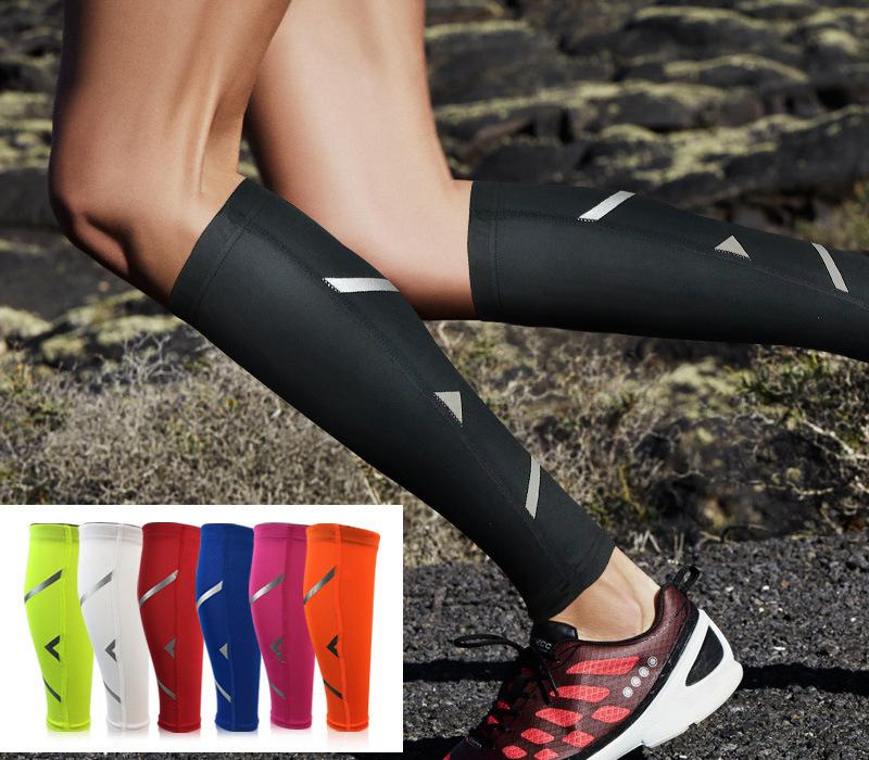 Bó ống chân thể thao - vớ bảo vệ ống đồng co giãn sọc đen trắng HT004