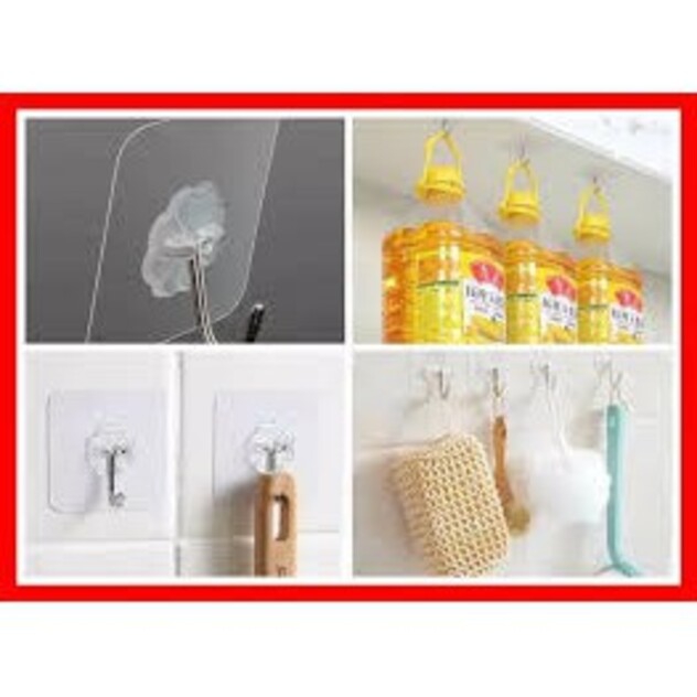 Combo 50 móc treo đồ dán tường siêu dính siêu chịu lực