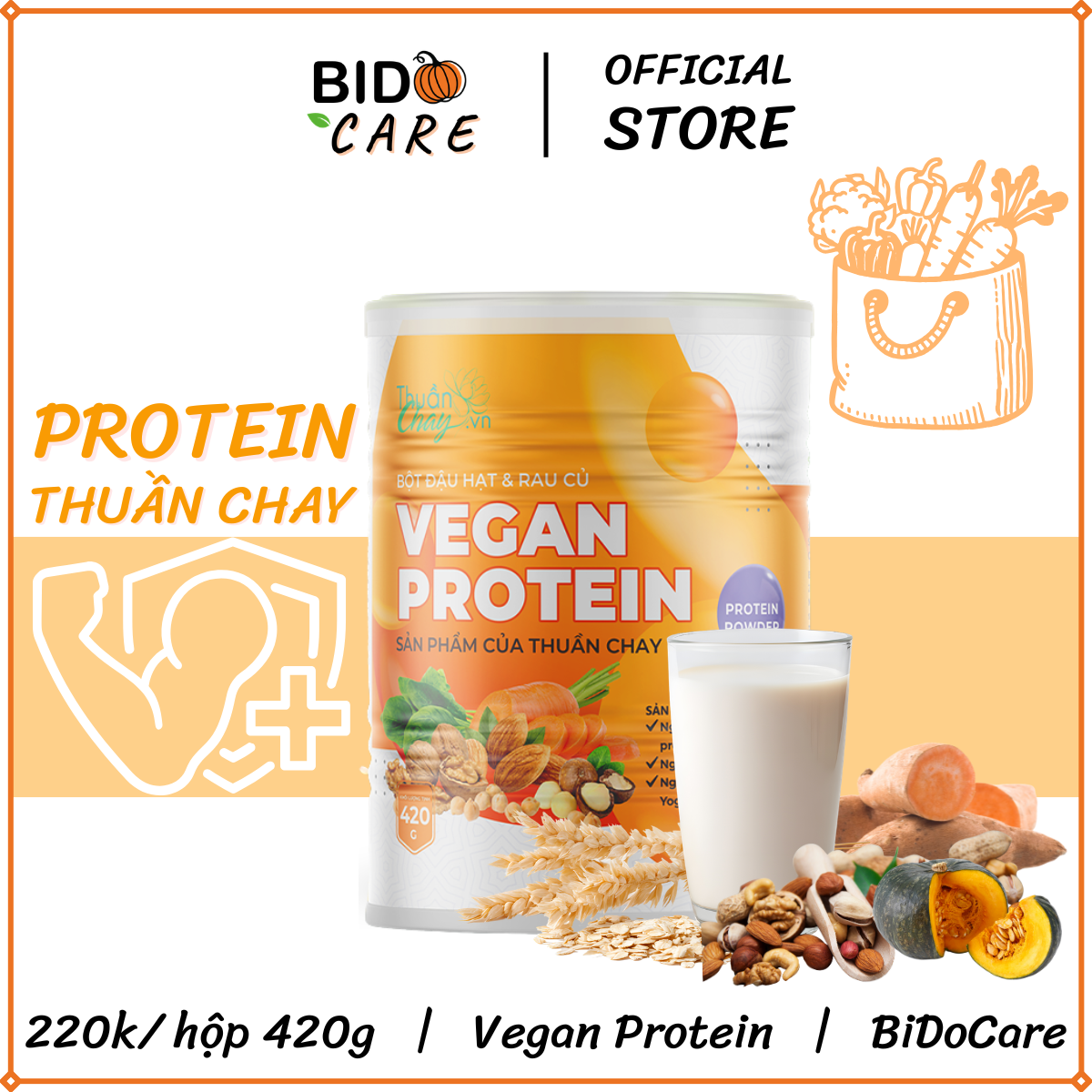 Sữa Đậu Hạt Rau Củ Vegan Protein THUẦN CHAY - BiDoCare - Bổ Sung Đạm Thực Vật