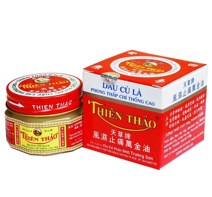 Dầu cù là Thiên Thảo lọ 10g/30g Dược Trường Sơn - Dùng cho người phong thấp đau khớp, tê tay chân, nhức mỏi cơ bắp, đau bụng, nhức đầu, cảm cúm, trúng gió côn trùng cắn - QT Thu Lan DGTD05