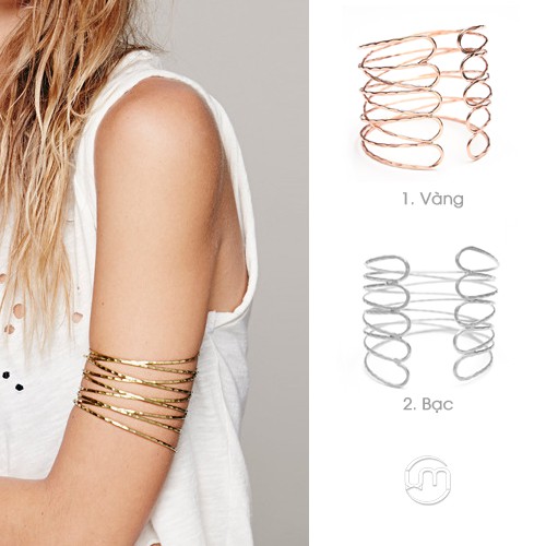 Phụ kiện thời trang giá rẻ- Vòng đeo bắp tay chéo nhiều tầng cực chất