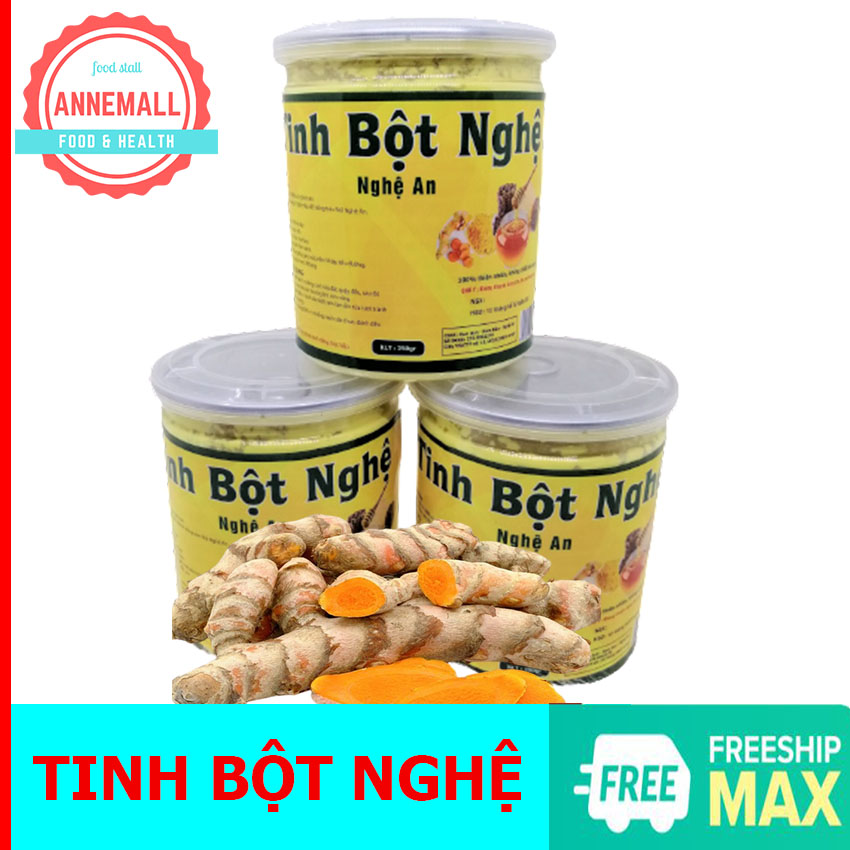 [HÀNG CAO CẤP] TINH BỘT NGHỆ NGHỆ AN NGUYÊN CHẤT - Annemall, LÀM ĐẸP DA XÓA VẾT NÁM - Hộp 250g