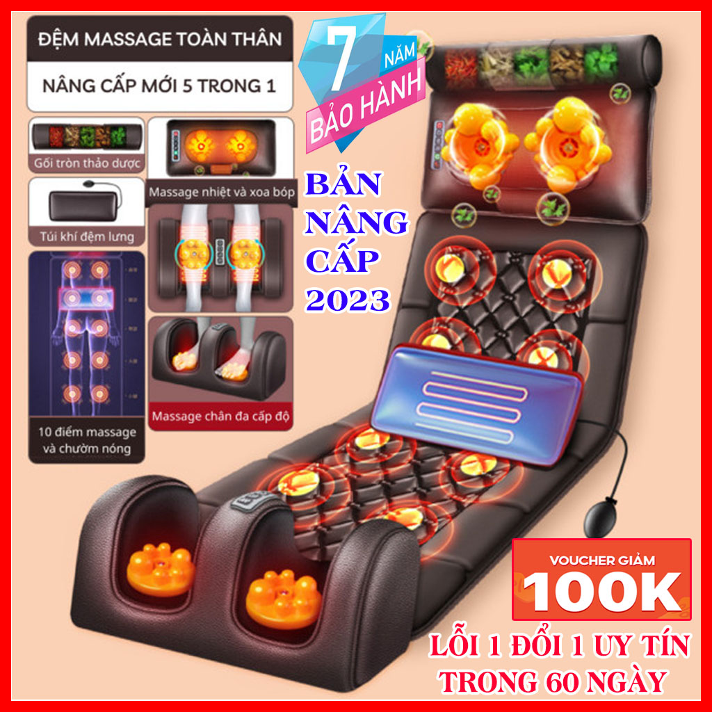 Đệm Mát Xa Nệm Mát Xa Toàn Thân Đệm Massage Hỗ Trợ Các Vấn Đề Đau Nhức Toàn Thân Gối Massage Hồng Ngoại Máy Massage Cổ Vai Gáy