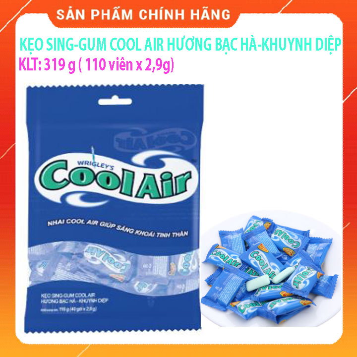 Kẹo sing-gum cool air hương bạc hà - khuynh diệp ăn vặt 110 viên
