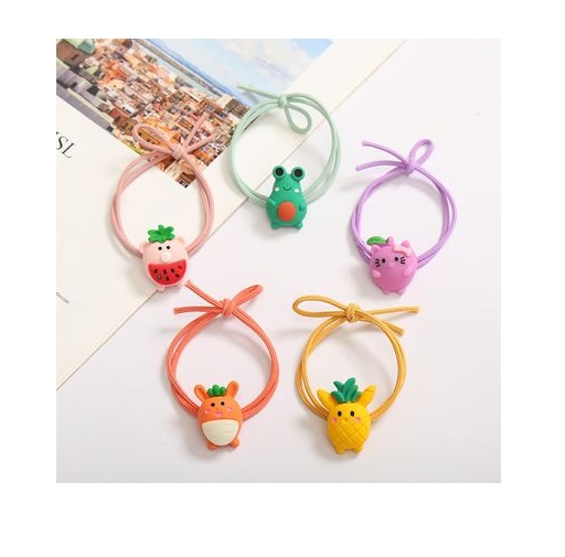 Combo 5 dây cột tóc, Dây buộc tóc, dây cao su, Vòng buộc tóc nhiều kiểu dáng xinh xắn dễ thương