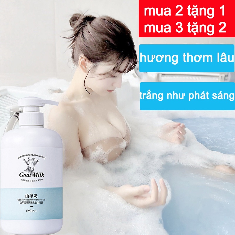 Sữa tắm trắng da toàn thân sữa tắm dưỡng ẩm sữa tắm dê sữa tắm dưỡng trắng 800ml sữa tắm tẩy tế bào chết sữa tắm làm trắng nhanh chóng da
