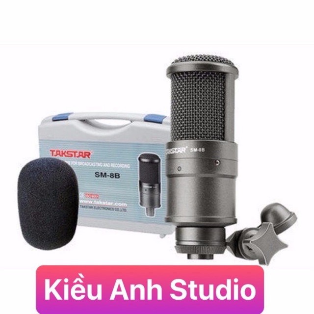 Mic thu âm TAKSTAR SM-8B, micro livestream, mic hát karaoke chuyên nghiệp