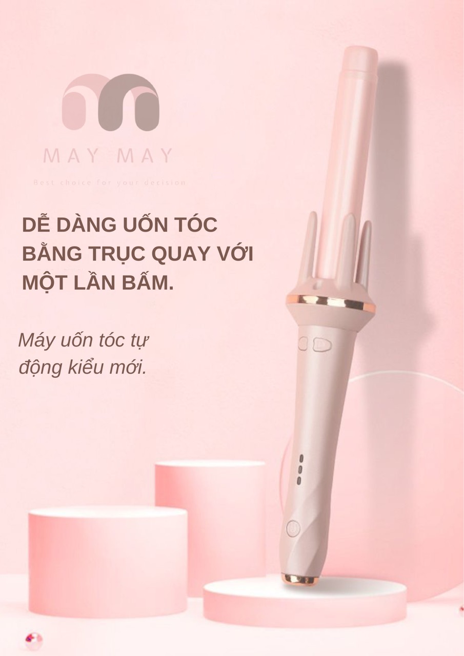 Máy uốn tóc xoăn tự động xoay 360 độ có chỉnh nhiệt độ