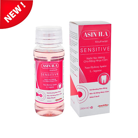 [HCM]Nước súc miệng chống ê buốt răng nhạy cảm ngà răng - ASIN H.A Sensitive Nano Hydroxyapatie 250ml