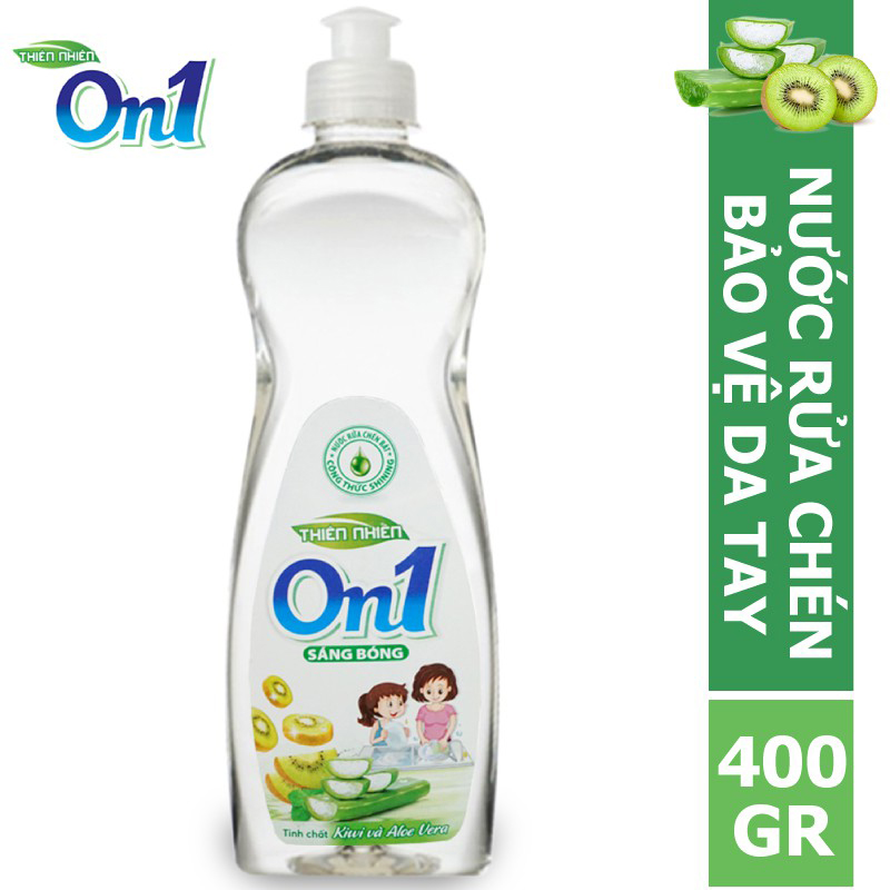 Nước rửa chén On1 dung tích 400g - Nhiều mùi hương - Sạch bóng vết dầu mỡ (Sản Phẩm Cao Cấp Của LIX)