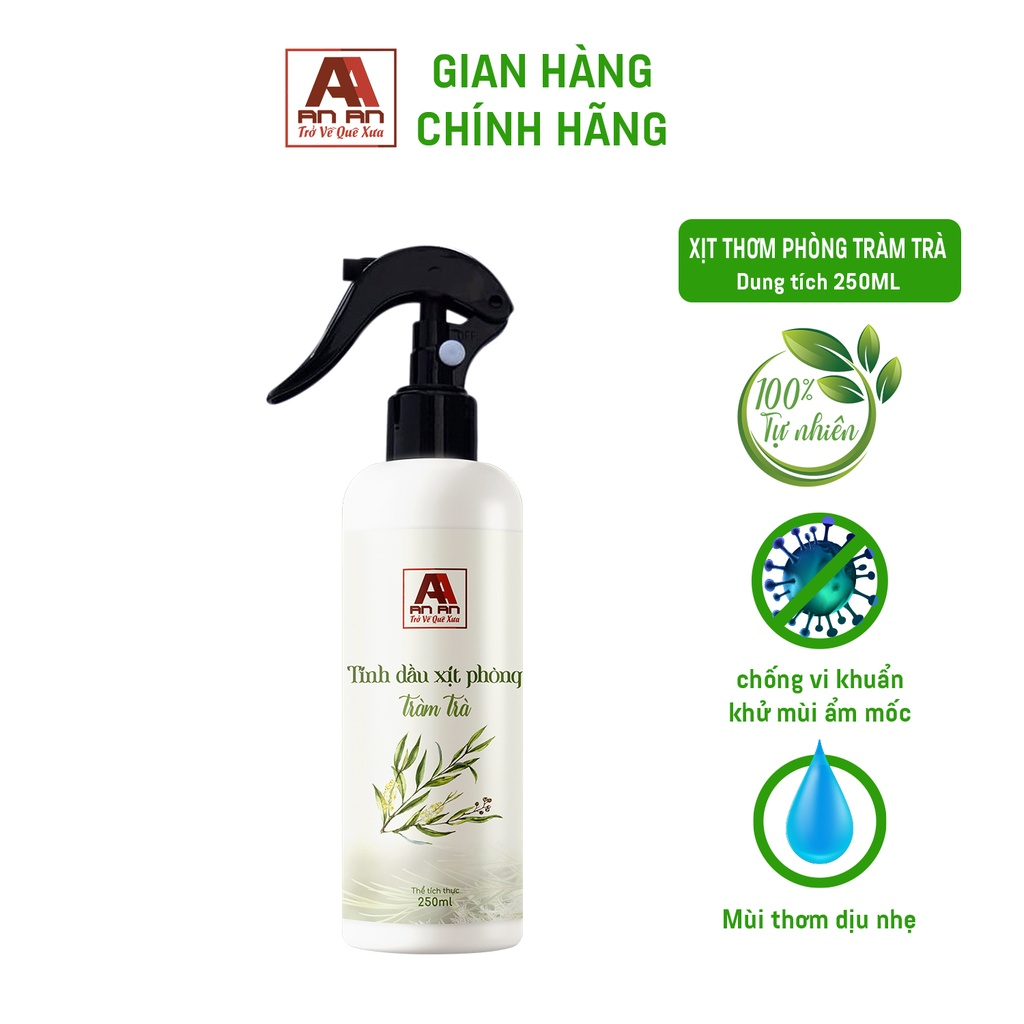 Bình xịt thơm phòng tinh dầu Tràm Trà An An khử mùi đuổi muỗi hương thơm dễ chịu