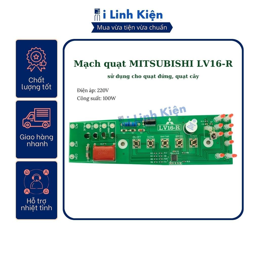 Mạch quạt đứng Mitsubishi LV16 (quạt cây)