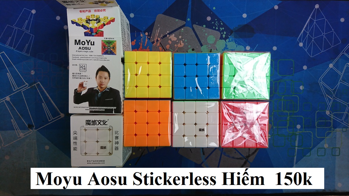 Rubik 4x4x4. Flagship Siêu Giảm Giá Moyu Aosu Stickerless Hiếm