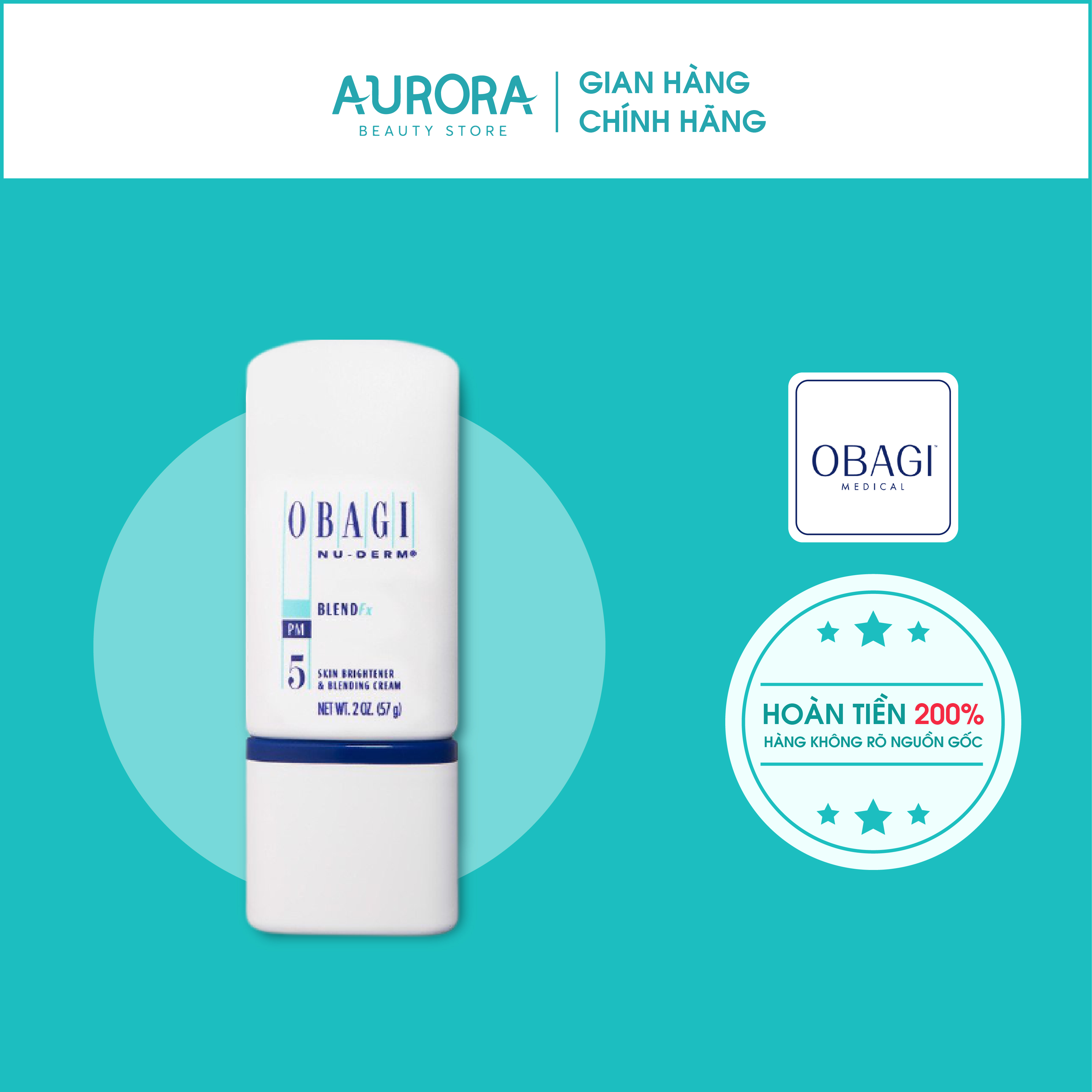 [HÀNG CHÍNH HÃNG] Kem số 5 Fx-Bộ nám NuDerm - Kem dưỡng phục hồi tái tạo da làm trắng sáng da, giảm sạm thâm nám tàn nhang, chống lão hóa 0.bagi Nu Derm Blender Fx