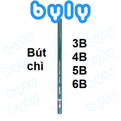 Bút chì gỗ nhiều 3b 4b 5b 6b deli 6848 - 6838 - 6846 - 6836 - byly store có giao hoả tốc