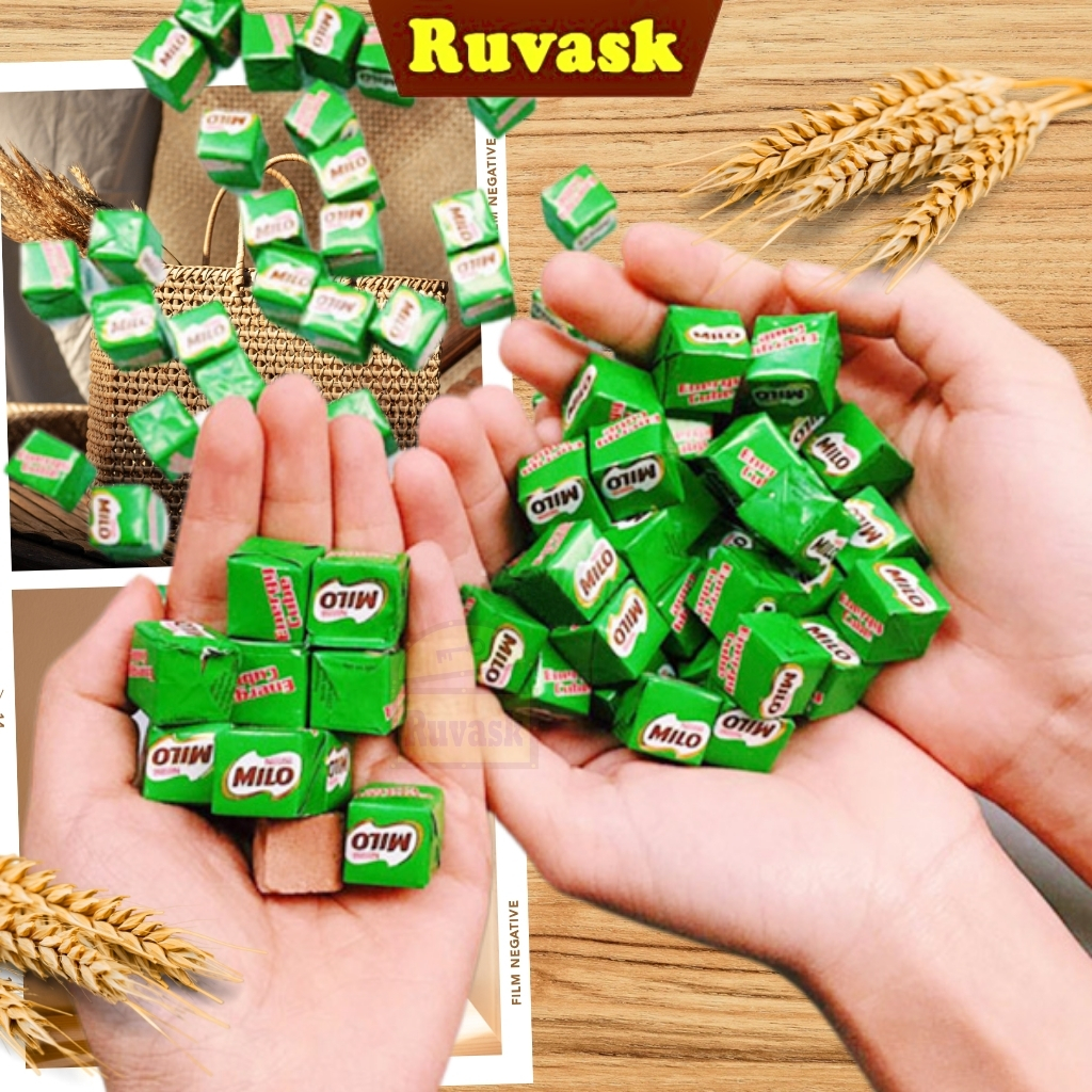 [50 Viên Lẻ] Kẹo Milo CuBe CHÍNH HÃNG Thái Lan 2,75G -  Kẹo Milo Energy Cacao Siêu Ngon - Kẹo Socola Ruvask