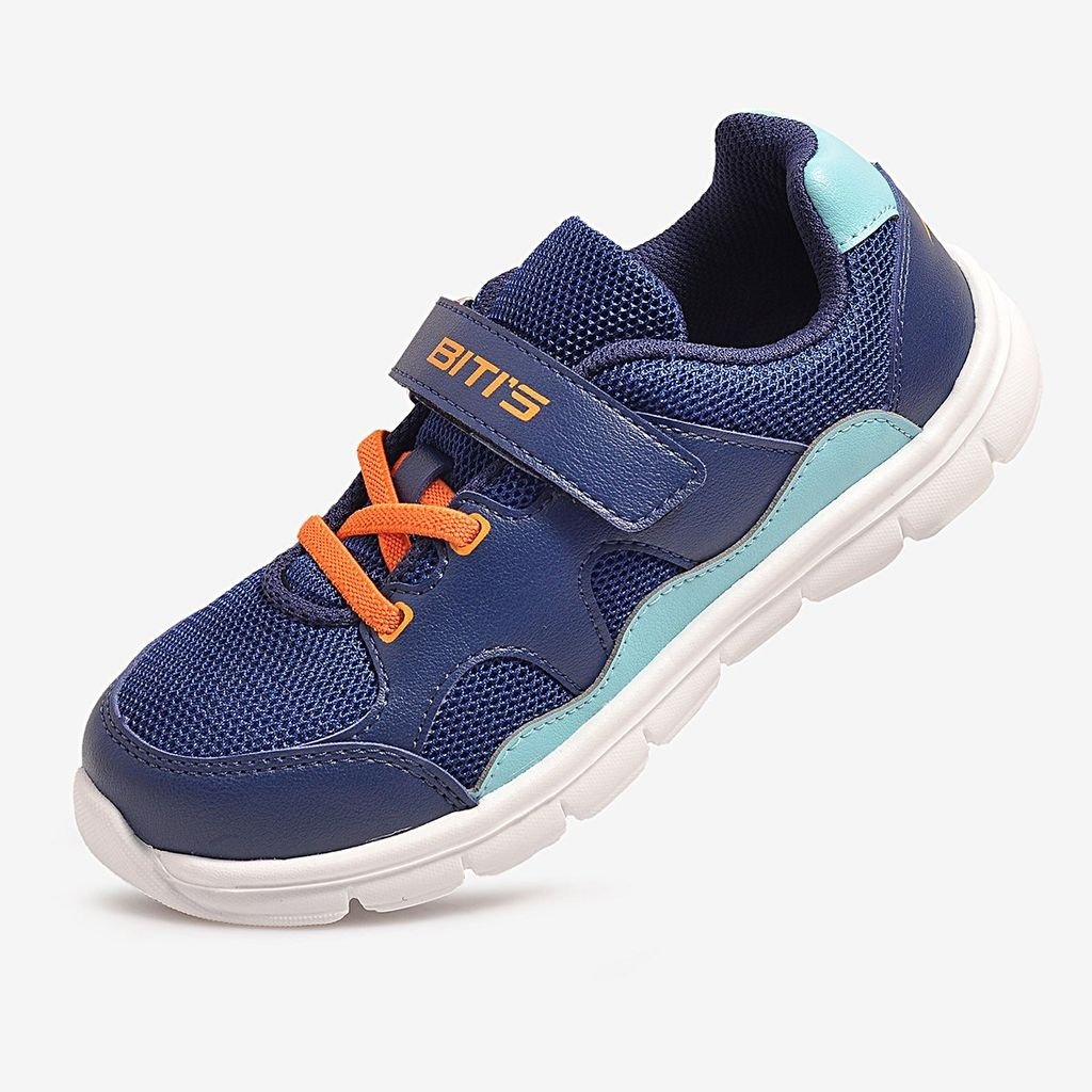   Hoàn Xu   FORM NHỎ TĂNG 1 SIZE  GIÀY THỂ THAO BATA CHẠY HỌC SINH BÉ TRAI BITI'S XÉ DÁN DSB139101  XÁM + XÁM LỢT + XANH NHỚT  - BITIS BOYS SPORT SNEAKERS 