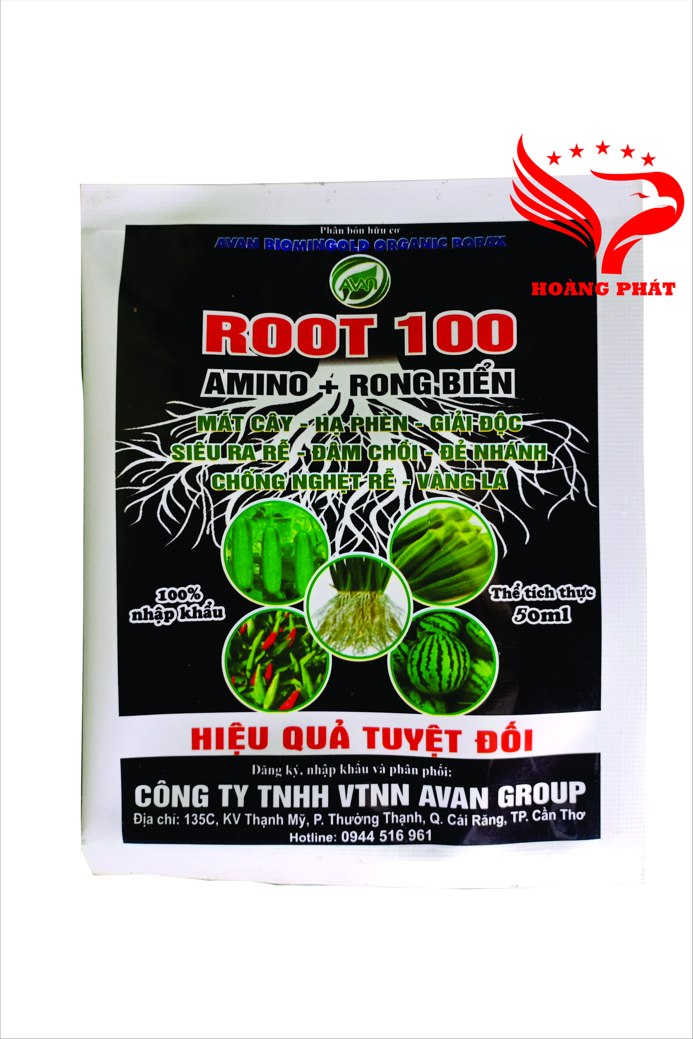 Phân bón lá root 100 - amino + rong biển 50ml - kích ra rễ cực mạnh