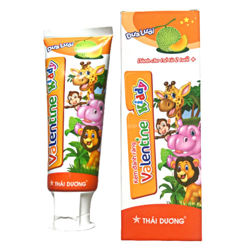 Kem đánh răng trẻ em thảo dược Valentine Kiddy 50g kem đánh răng dành cho trẻ em từ 2 tuổi an toàn thơm ngon cho bé
