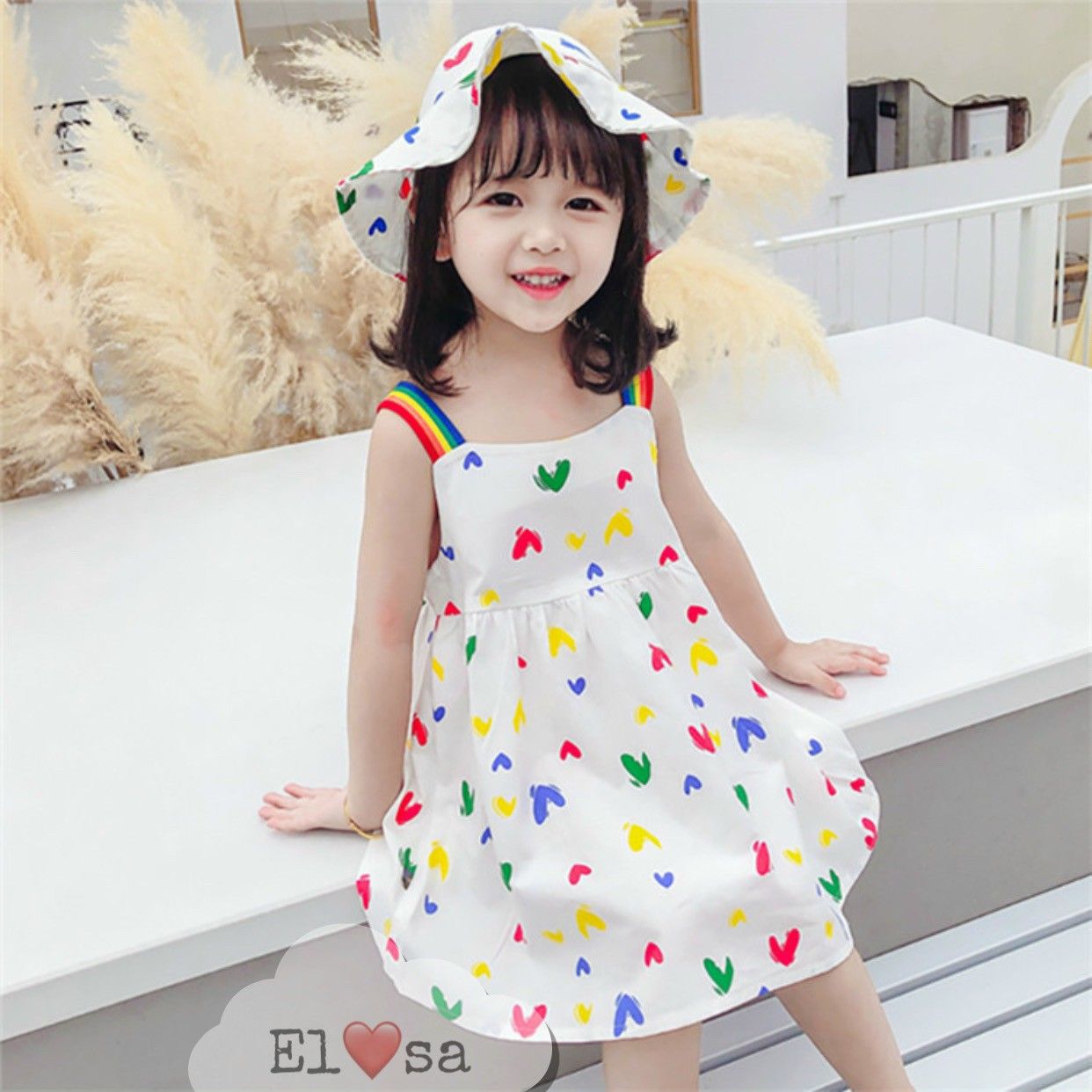 Set áo đầm và nón cho bé