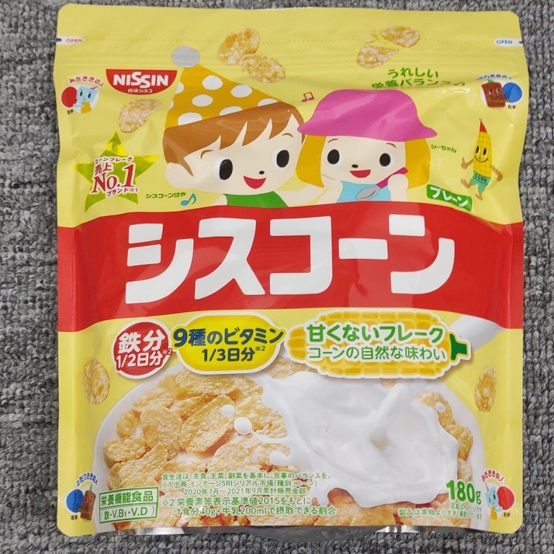 Ngũ Cốc Ăn Liền Nissin Vị Ngô 180g Nhật Bản, Ngũ Cốc Cho Bé, Ngũ Cốc Ăn Sáng Cho Bé, Ngũ Cốc Ăn Liền [DATE T6/2023]