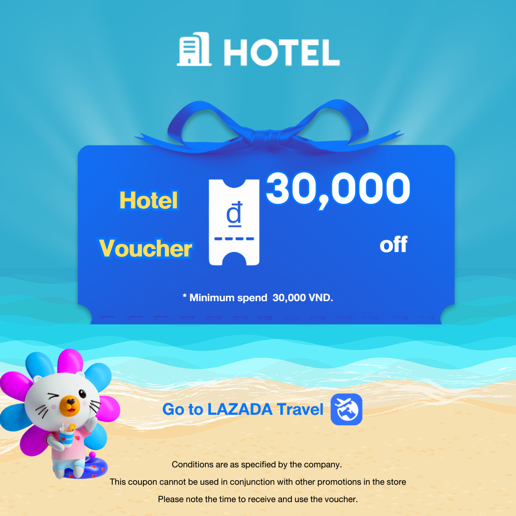 [E-Voucher] 1,000=300,000|| Phiếu quà tặng khách sạn | Mã giảm giá khách sạn | Nhiều lựa chọn khách sạn phong phú | Giá cả phải chăng | Sử dụng để đặt bất kỳ khách sạn nào trên LazTravel cho bất kỳ ngày nhận phòng nào