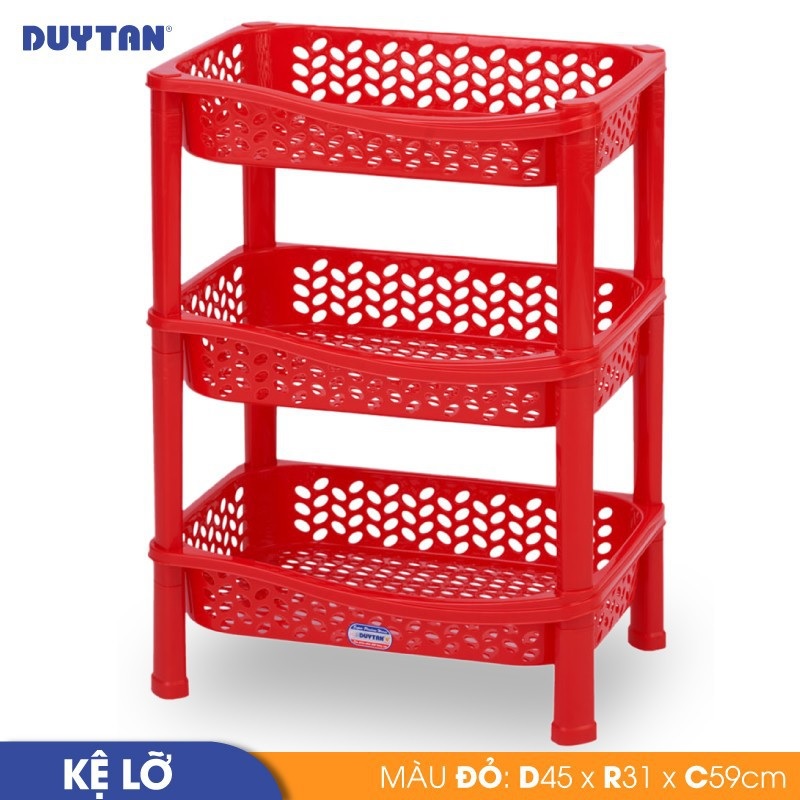 Kệ lỡ nhựa DUY TÂN 3 ngăn (45 x 31 x 59 cm) - 36930 - Giao màu ngẫu nhiên