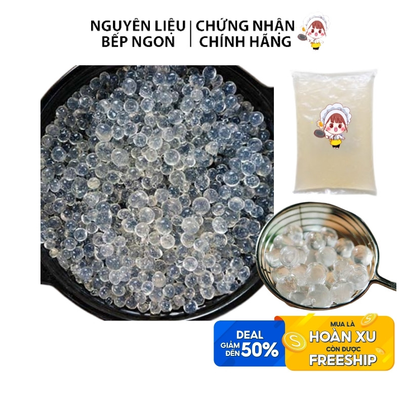 Trân châu ngọc trai thủy tinh 2kg - nguyên liệu bếp ngon