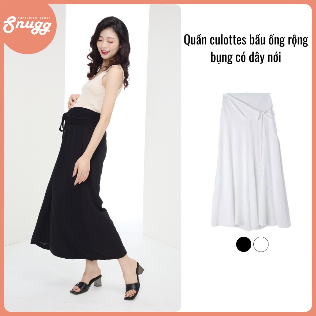 Quần culottes bầu ống rộng bụng có dây nới Snugg - SNU2225