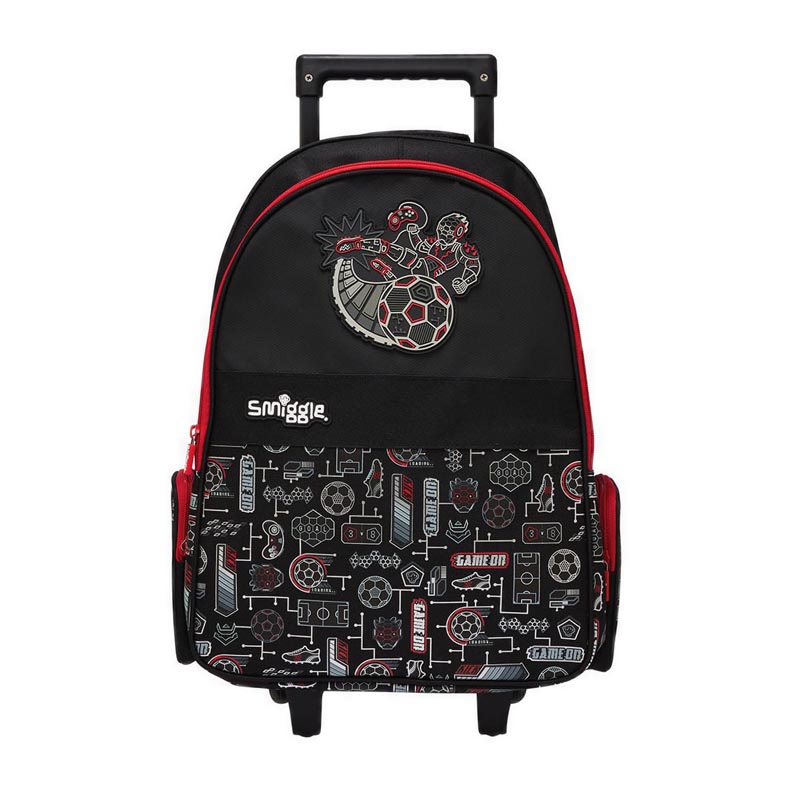 Ba lô Smiggle Away Trolley Backpack with Light Up Wheels Black - IGL446757BLK