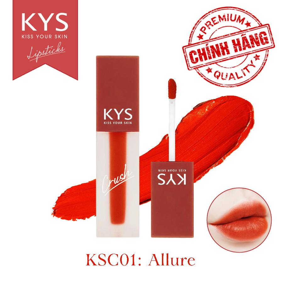 Son kem chocolate khử chì crush kys đỏ cam 3.5g