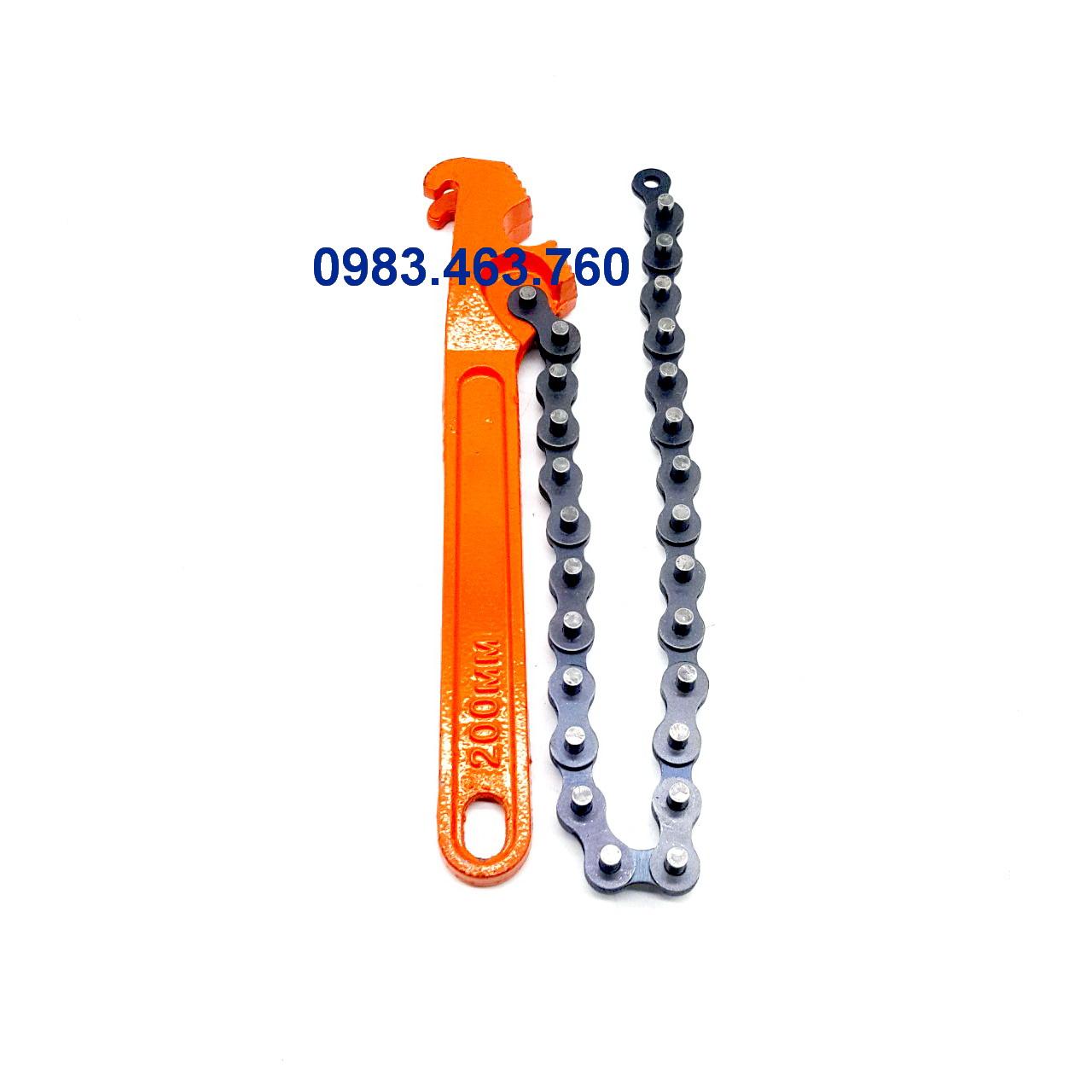 CẢO ( CỜ LÊ) MỞ NẮP DẦU NHỚT BẰNG DÂY XÍCH KAPUSI 8INCH