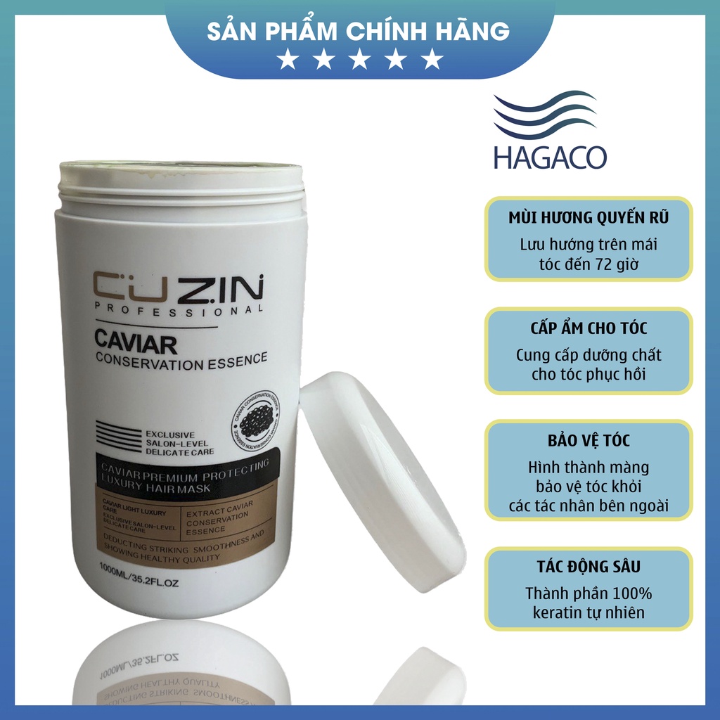 Kem ủ tóc hấp tóc tảo biển cuzin 1000ml dầu hấp chăm sóc tóc siêu phục hồi tóc hư tổn