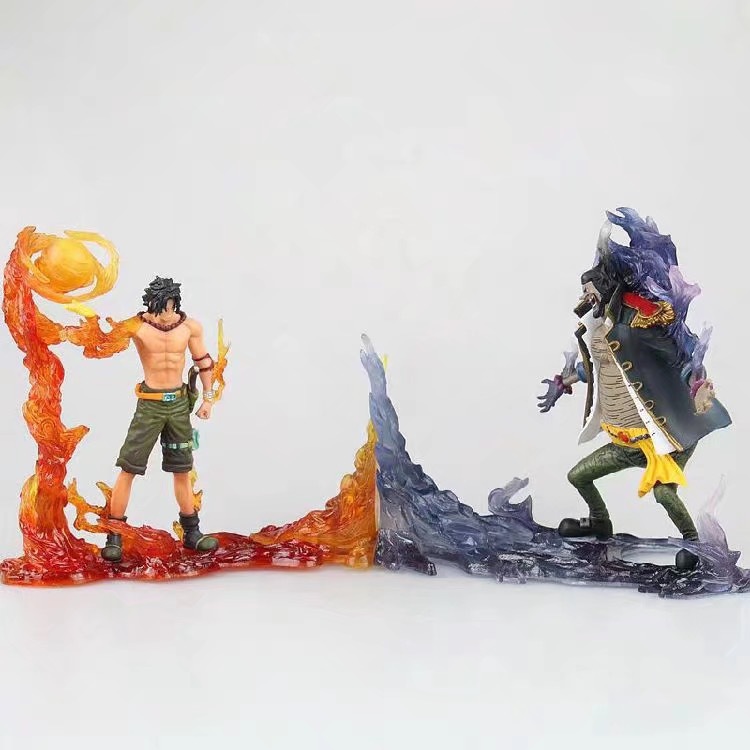 Mô hình one piece - hỏa quyền ace vs râu đen teach - postgas.d.ace vs marshall.d.teach - dxf the rival vs1 - full box
