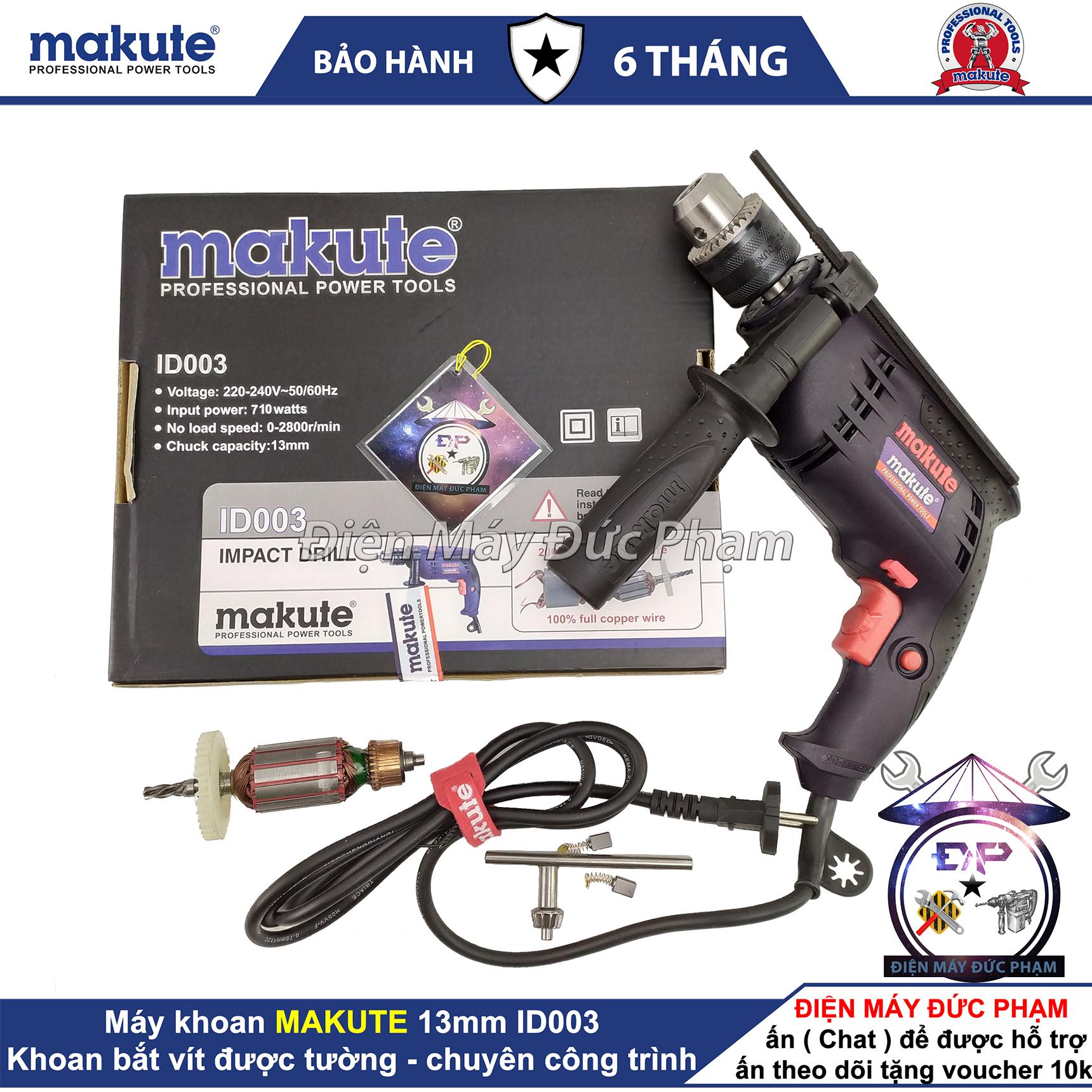 Máy khoan tường , khoan động lực Makute 13mm ID003 chuyên công trình chiến