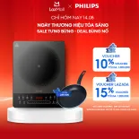 [QUÀ TẶNG HẤP DẪN - SLCH] Bếp từ đơn Philips HD5850/90 | 10 chế độ| 2000W - Hàng Chính Hãng