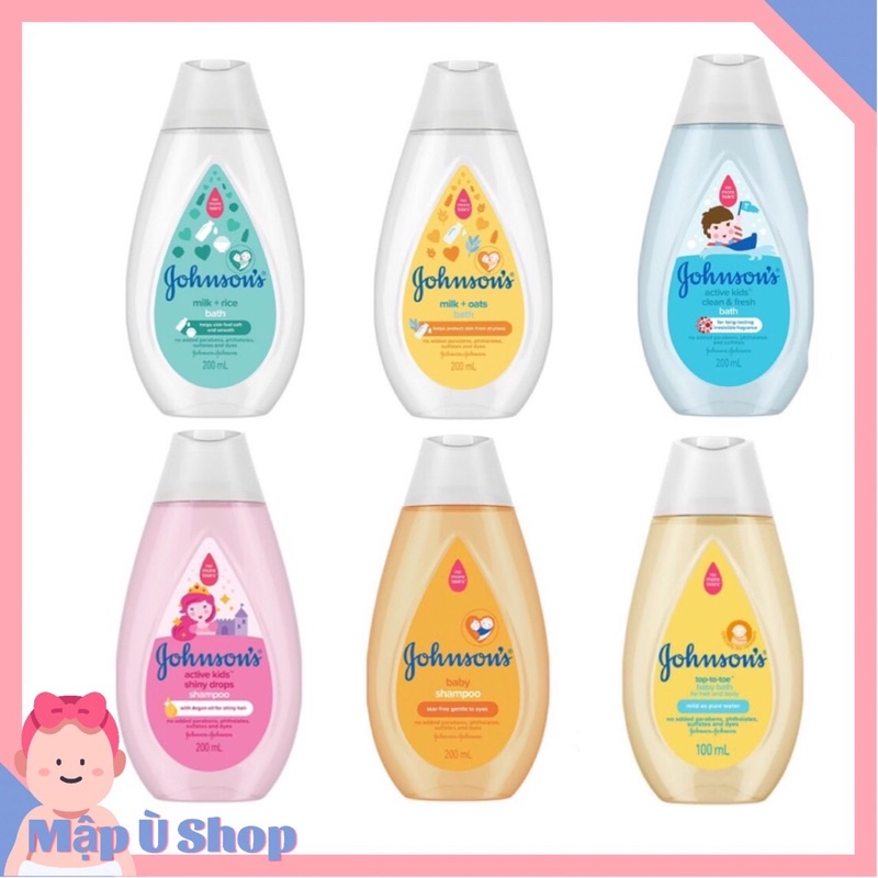 Sữa tắm / dầu gội johnson’s baby chai 200ml - dùng cho cả mẹ và bé