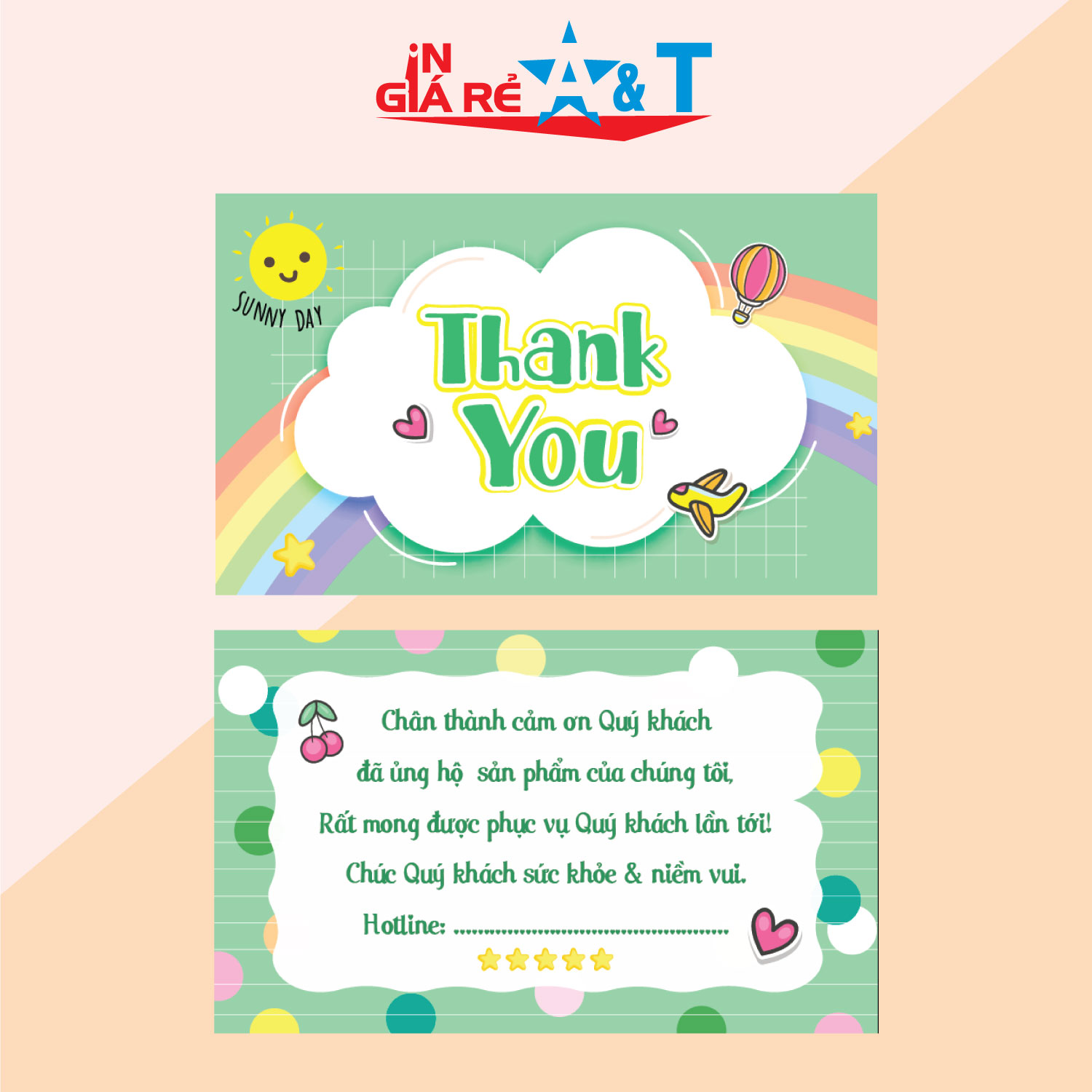[HCM]100 Thẻ cảm ơn, Thiệp cám ơn, thanks card giấy bìa cứng cán màng chất lượng cao size 9x5.4cm gói 100 thẻ