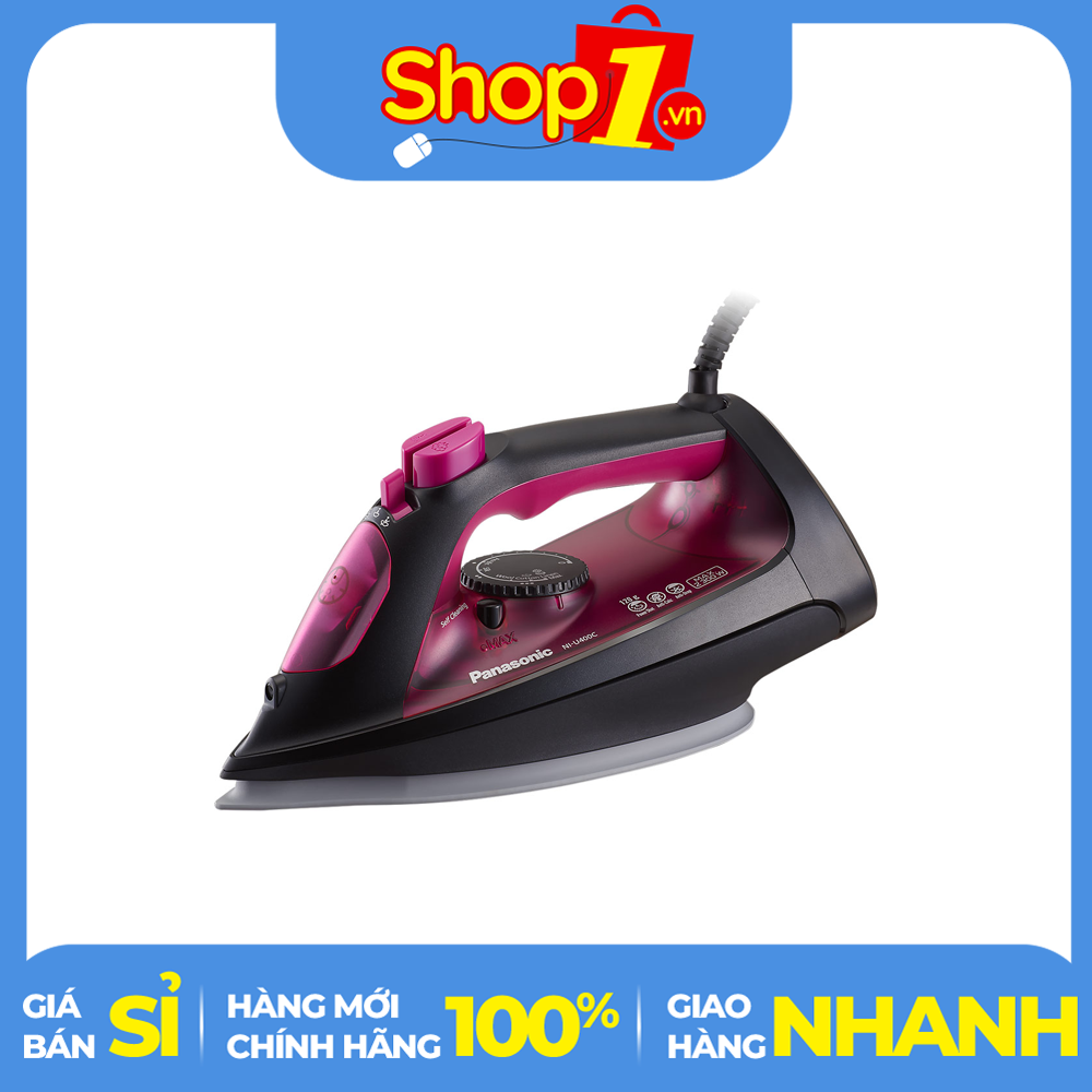 Bàn ủi điện panasonic ni-u400cpra - loại sản phẩm:bàn ủi hơi nước - chống vôi hóa:tự làm sạch - công suất:2300w