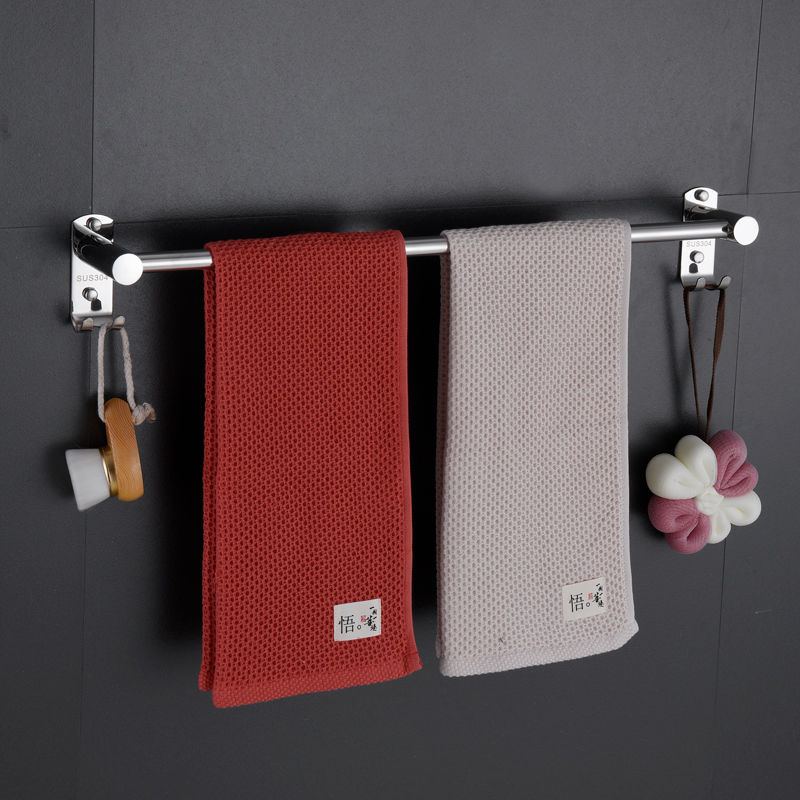 Giá Treo Khăn Nhà Tắm INOX 304, Thanh vắt khăn phòng tắm kt 60cm lắp đặt dán tường gạch men - TTD60